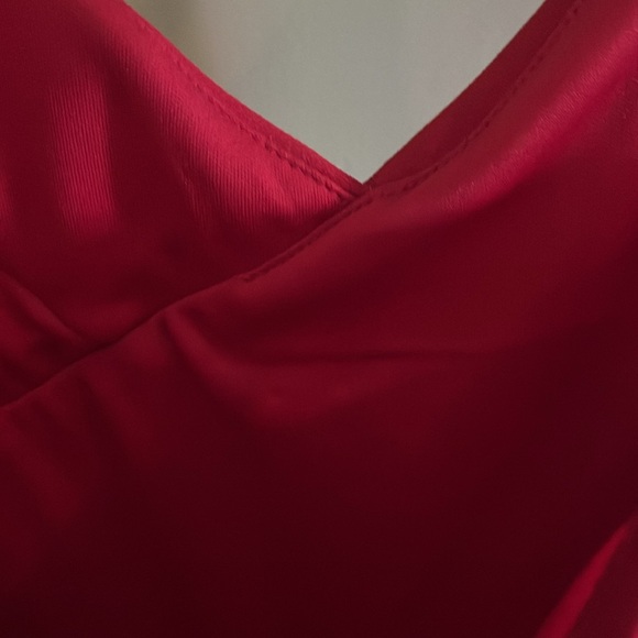 Trixxi Red Spaghetti Strap Sleeveless Dress. Cross Sweetheart Neckline Size S. - Picture 5 of 13